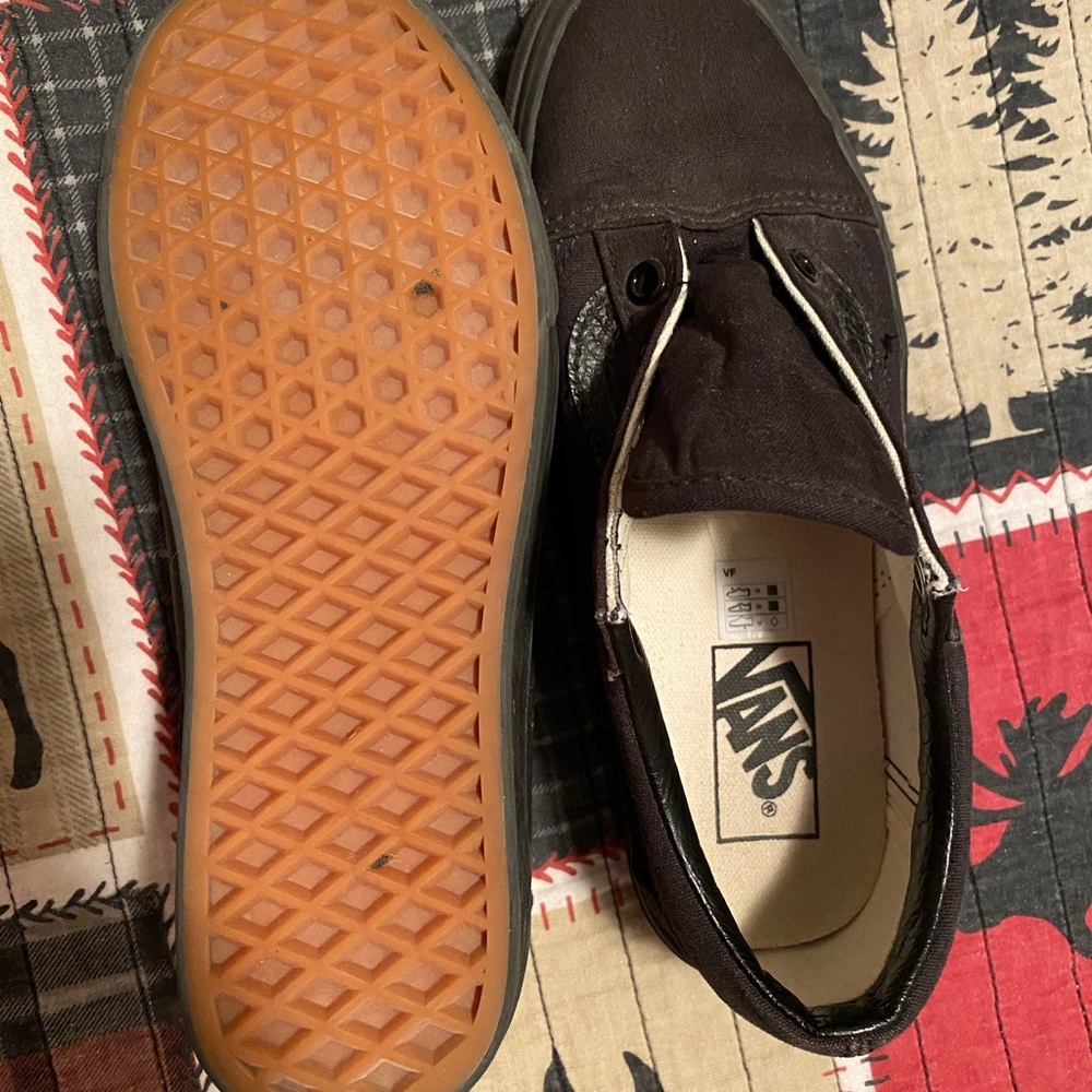 Vans Black Canvas Kids Shoes